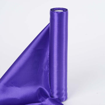 12"x10 Yards Purple Satin Fabric Bolt, DIY Craft Wholesale Fabric