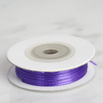 100 Yards 1 16" Purple Single Face Decorative Satin Ribbon