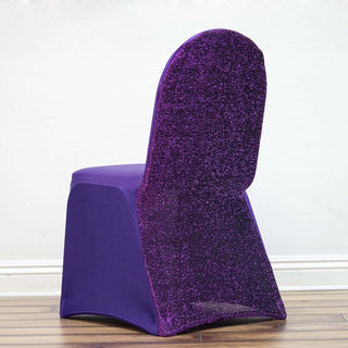 Elevate Your Event with the Purple Spandex Stretch Banquet Chair Cover Elevate Your Event with the Purple Spandex Stretch Banquet Chair Cover