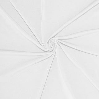 Versatile and Stylish Event Decor - White Round Stretch Spandex Tablecloth