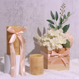 Add a Touch of Glamour with Blush Ribbon Bows