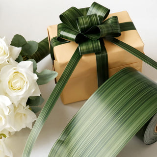 Add a Touch of Nature with Green Ti Leaf Satin Ribbon