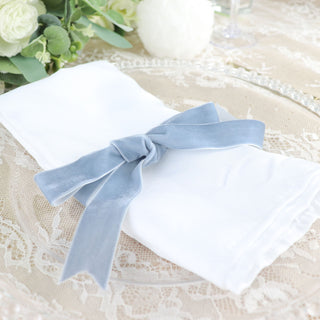 Elevate Your Event Decor with Dusty Blue Velvet Ribbon