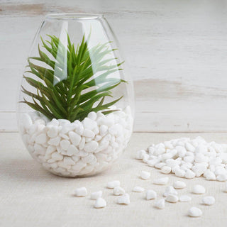 Enhance Your Décor with 2Lbs of White Pebble Stone Vase Fillers
