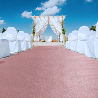 Add Sparkle to Your Wedding with the Rose Gold Glitter Wedding Aisle Runner