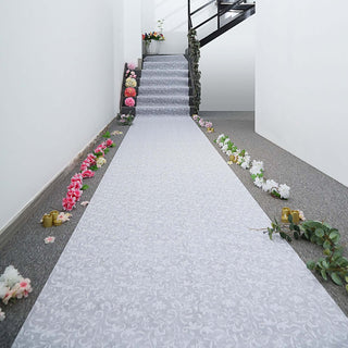 Elegant White Floral Lace Aisle Runner Elegant White Floral Lace Aisle Runner