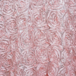 Create a Luxurious Ambiance with Our Blush Grandiose Rosette Satin Table Runner Create a Luxurious Ambiance with Our Blush Grandiose Rosette Satin Table Runner