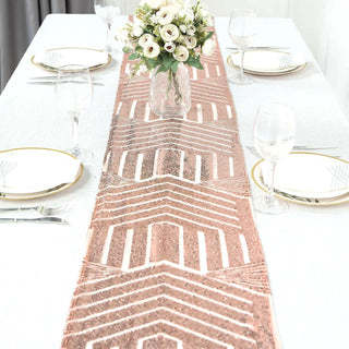 Add a Touch of Elegance to Your Event with the Rose Gold Sequin Table Runner Add a Touch of Elegance to Your Event with the Rose Gold Sequin Table Runner