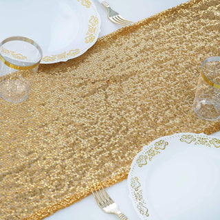 Create a Luxurious Atmosphere with the Gold Sequin Table Runner