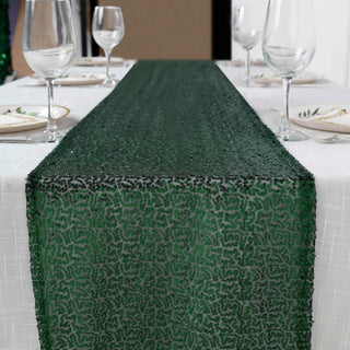 Add a Touch of Elegance with the Hunter Emerald Green Sequin Table Runner