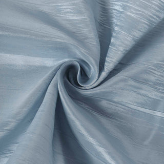 Add Elegance and Charm with the Dusty Blue Accordion Crinkle Taffeta Table Runner