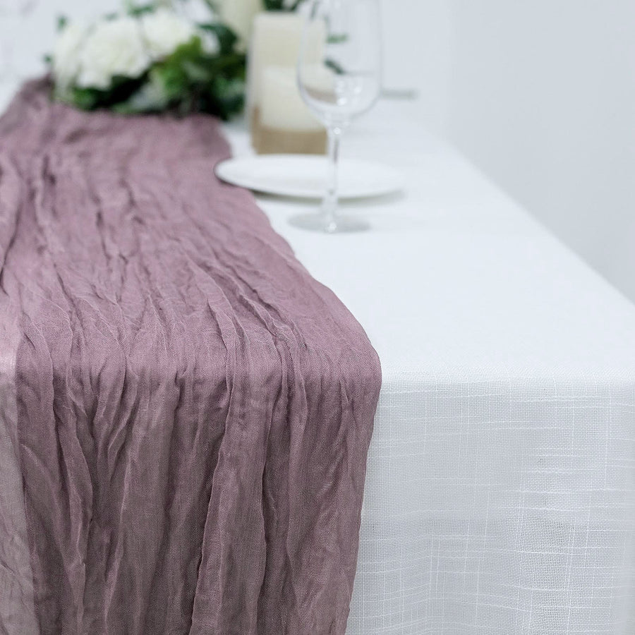 10ft Violet Amethyst Gauze Cheesecloth Boho Table Runner