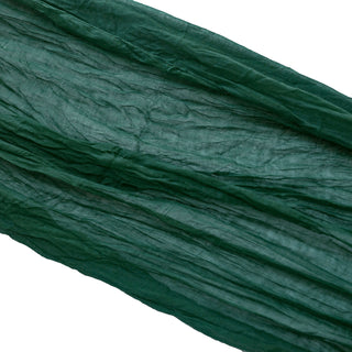 Enhance Your Event with the Hunter Emerald Green Gauze Cheesecloth Boho Table Runner