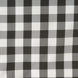 Wholesale Gingham Checkered Polyester Dinner Restaurant Table Top Wedding Catering Party Runner - WHITE / BLACK - 14x108"#whtbkgd