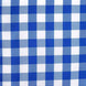 Wholesale Gingham Checkered Polyester Dinner Restaurant Table Top Wedding Catering Party Runner - WHITE / BLUE#whtbkgd
