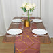 9ft Cinnamon Rose With Gold Foil Geometric Pattern Table Runner