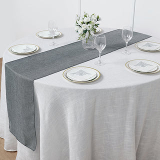Versatile and Stylish Charcoal Gray Table Runner