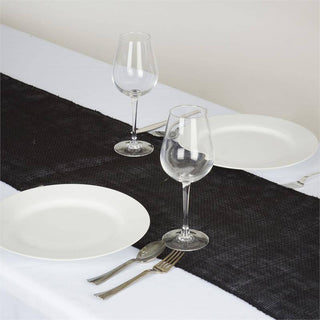 Create a Rustic Ambiance with the Black Rustic Burlap Table Runner