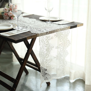 Create a Timeless Tablescape with the Ivory Premium Lace Table Runner