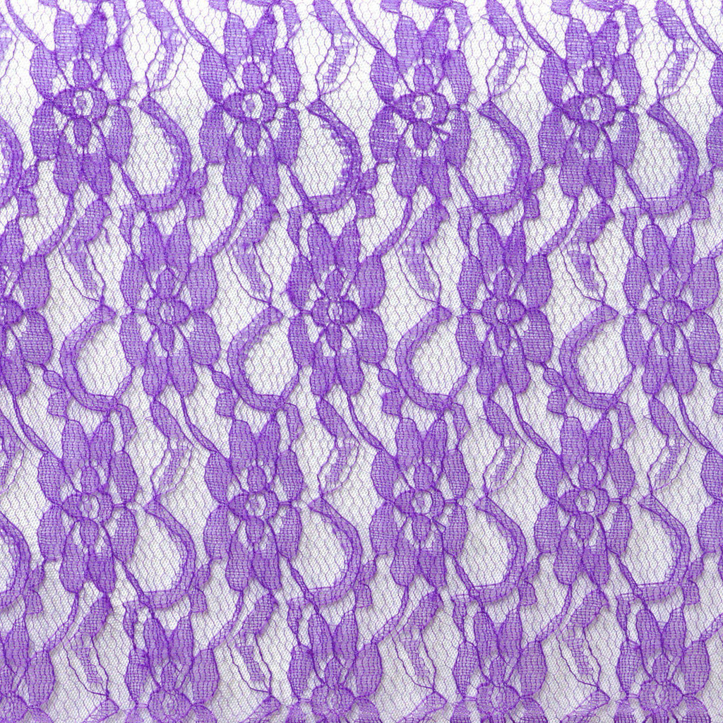 12" X 108" Purple Floral Lace Table Runner