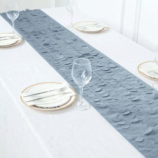 Elevate Your Table with the Dusty Blue Taffeta Fabric Table Runner Elevate Your Table with the Dusty Blue Taffeta Fabric Table Runner