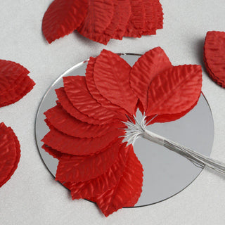 Add Vibrant Red to Your Event Decor with 144 Red Burning Passion Leaves
