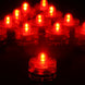 12 Pack | Red LED Lights Waterproof Battery Operated Submersible