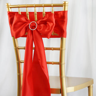 Add Elegance to Your Event with Red Satin Chair Sashes Add Elegance to Your Event with Red Satin Chair Sashes