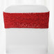 5 pack | 6x15 Red Sequin Spandex Chair Sash