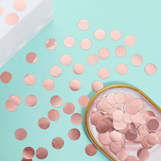 Add a Touch of Elegance with Rose Gold Round Foil Metallic Table Confetti Dots Add a Touch of Elegance with Rose Gold Round Foil Metallic Table Confetti Dots