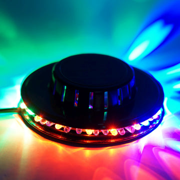 Round Multicolor RGB Sunflower LED Disco Ball Stage Light Spinner
