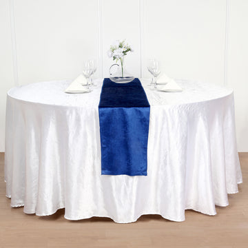 12"x108" Royal Blue Premium Velvet Table Runner