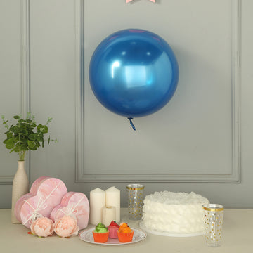 2 Pack 18" Royal Blue Reusable UV Protected Sphere Vinyl Balloons