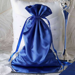 Royal Blue Satin Wedding Party Favor Bags Royal Blue Satin Wedding Party Favor Bags