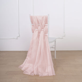 Enhance Your Event with Blush Chiffon Chair Sashes