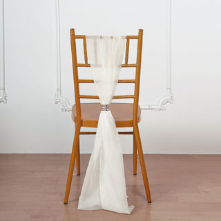 DIY Event Decor Made Easy with Ivory Chiffon Chair Sashes