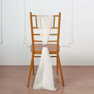 DIY Event Decor Made Easy with Ivory Chiffon Chair Sashes DIY Event Decor Made Easy with Ivory Chiffon Chair Sashes