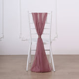 5 Pack | 22" x 78" Mauve/Cinnamon Rose DIY Premium Designer Chiffon Chair Sashes