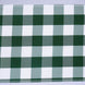 Gingham Chair Sashes | 5 PCS | Green/White | Buffalo Plaid Checkered Polyester Chair Sashes