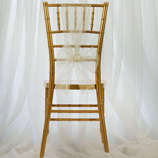 Enhance Your Event Decor with Ivory Sheer Organza Chair Sashes