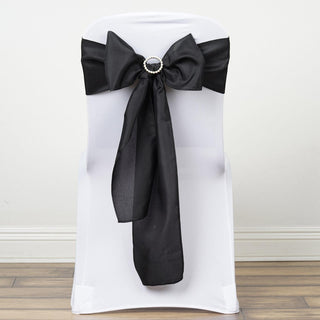 Enhance Your Event Decor with Black Polyester Chair Sashes
