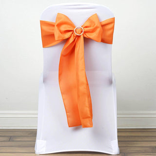Add Elegance to Your Event with Orange Polyester Chair Sashes