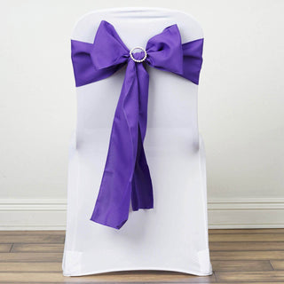 Elevate Your Event Decor with Purple Polyester Chair Sashes