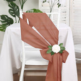 5 Pack 6"x108inch Terracotta (Rust) Polyester Chair Sashes