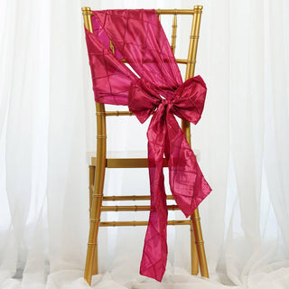 Create a Stunning Decor with Fuchsia Pintuck Chair Sashes