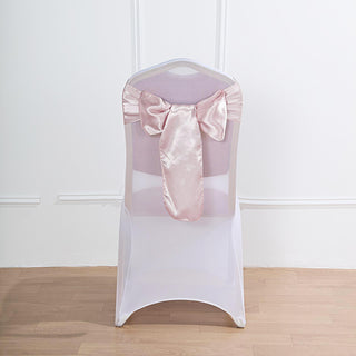 Event Planning Made Easy with Blush Satin Chair Sashes