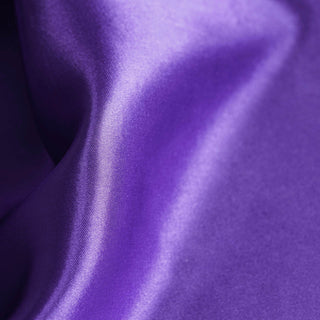 Luxurious and Sparkling Purple Satin Chair Sashes