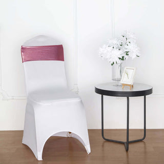 Elevate Your Event Decor with Metallic Rose Gold Spandex Chair Sashes Elevate Your Event Decor with Metallic Rose Gold Spandex Chair Sashes