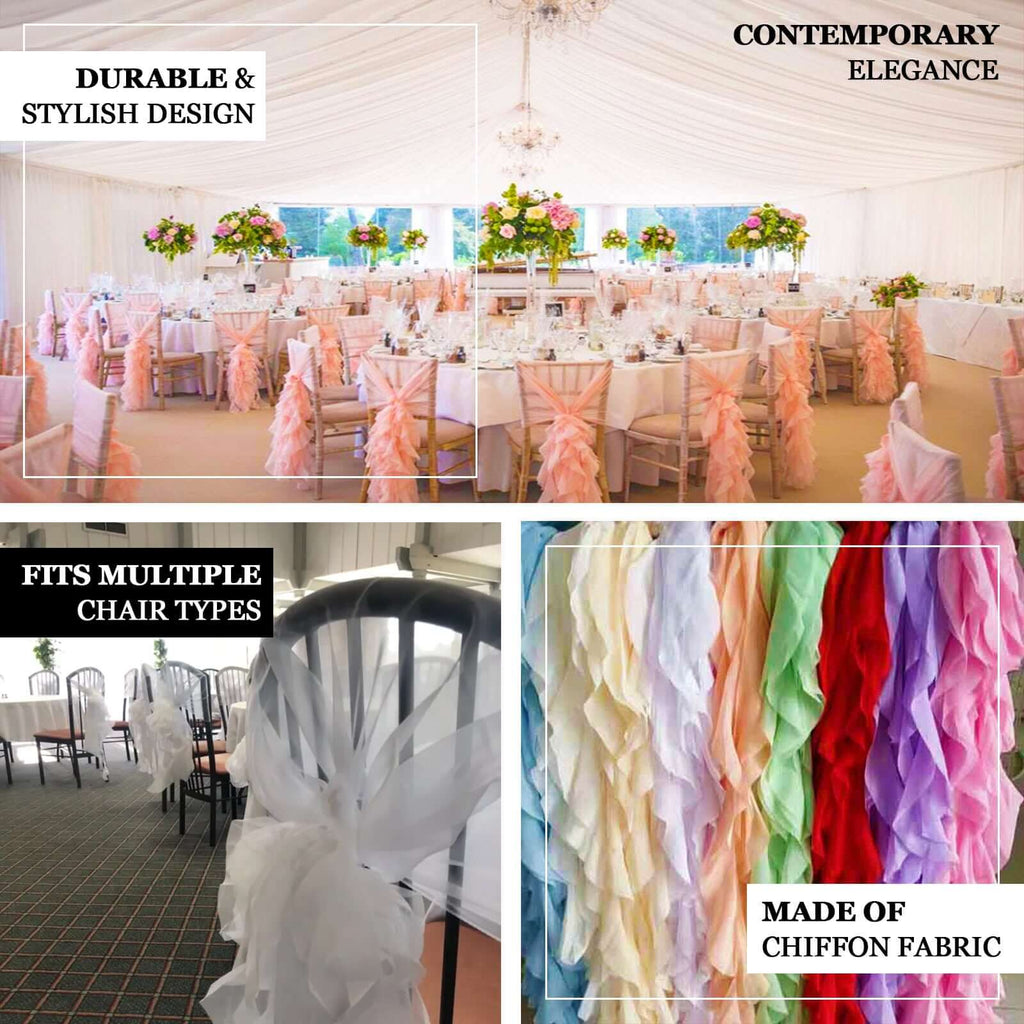 Eggplant Chiffon Hoods with Ruffles