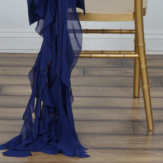 Create a Whimsical Atmosphere with Navy Blue Chiffon Hoods